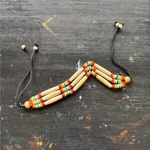 vintage bone and bead bracelet